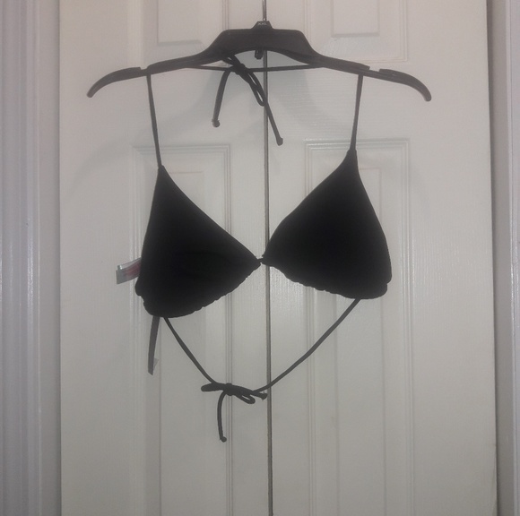 HP NOBO Jr Top solid triangle bikini swimsuit L - Picture 2 of 8